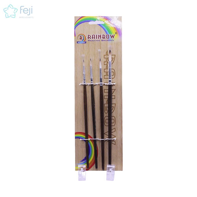 Round Shape Paint Brushes Set Of 4  Sizes: 0 2 4 6