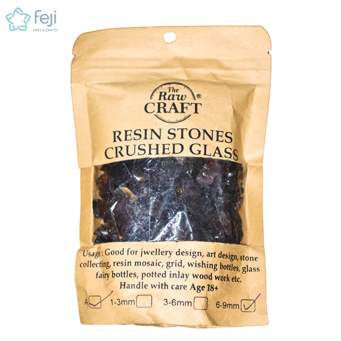 Resin Stones Crushed Glass Black
