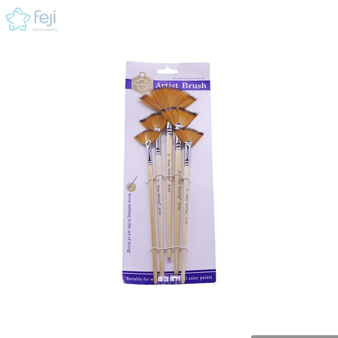 Fan Paint Brush Set 5 Pcs Sizes: 2 6 8 10 12