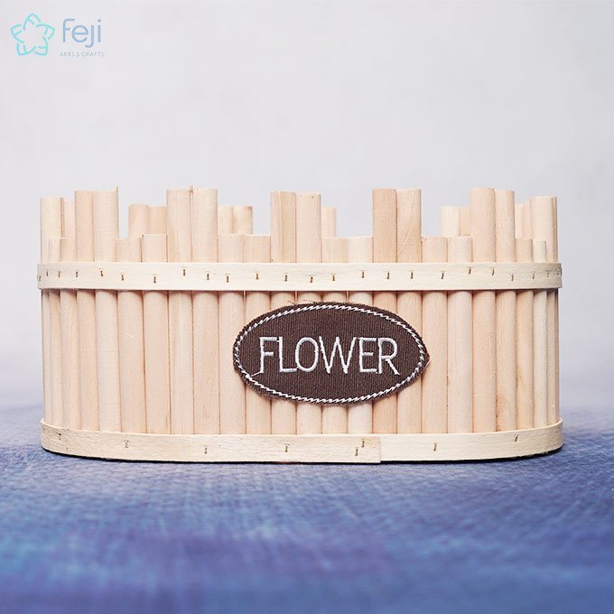 Wooden Flower Pot SMALL Brown