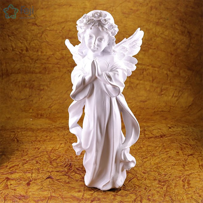 White Angel with Wings Figurine