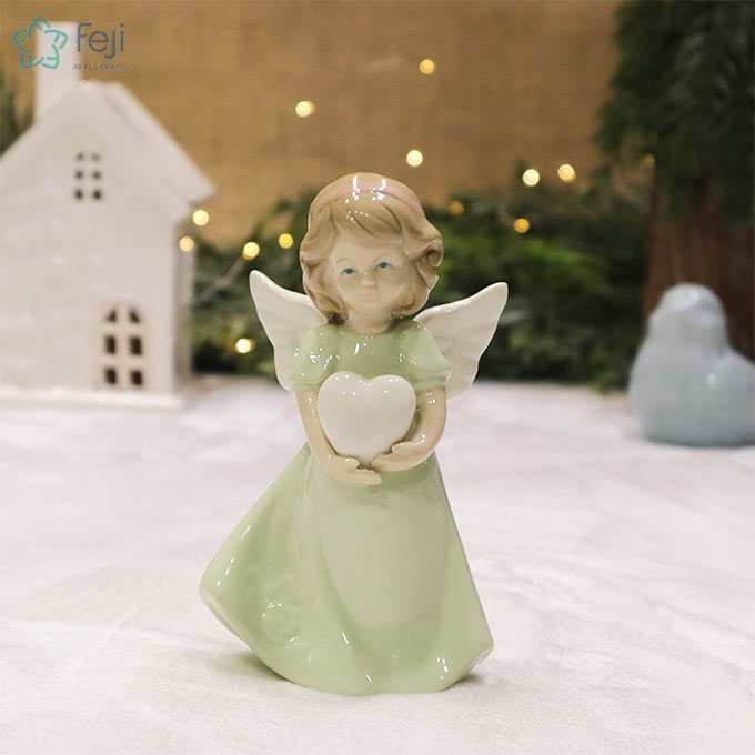 Ceramic Angel with Heart