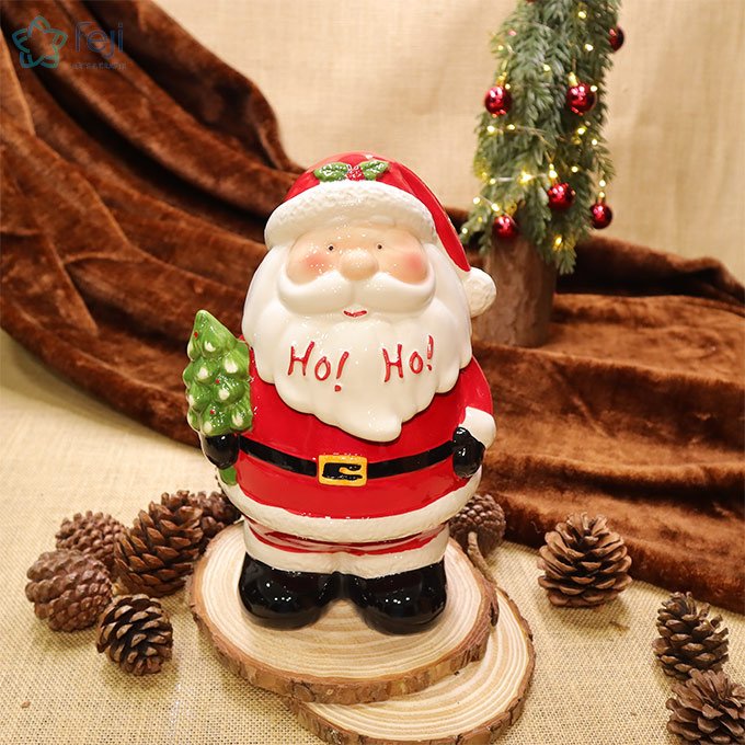 Ceramic Santa Candy Jar