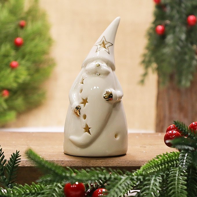 Ceramic Santa LED Decor Piece Small