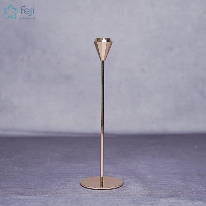 Diamond cut Metal Candle Stand BIG