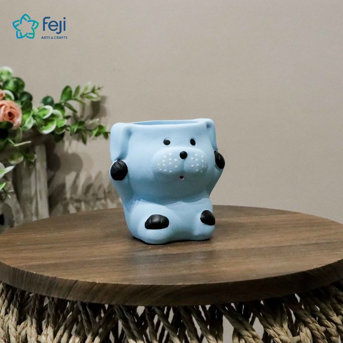 Dog Shape Planter Blue