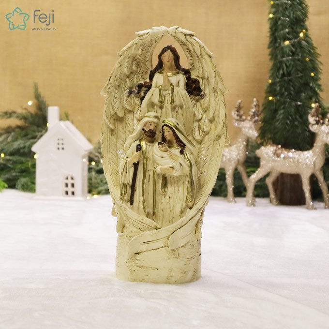 Holy Family Wrapped in Angel Wings