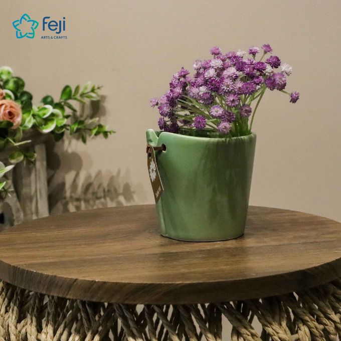 Indoor Plant Pot Ceramic Green