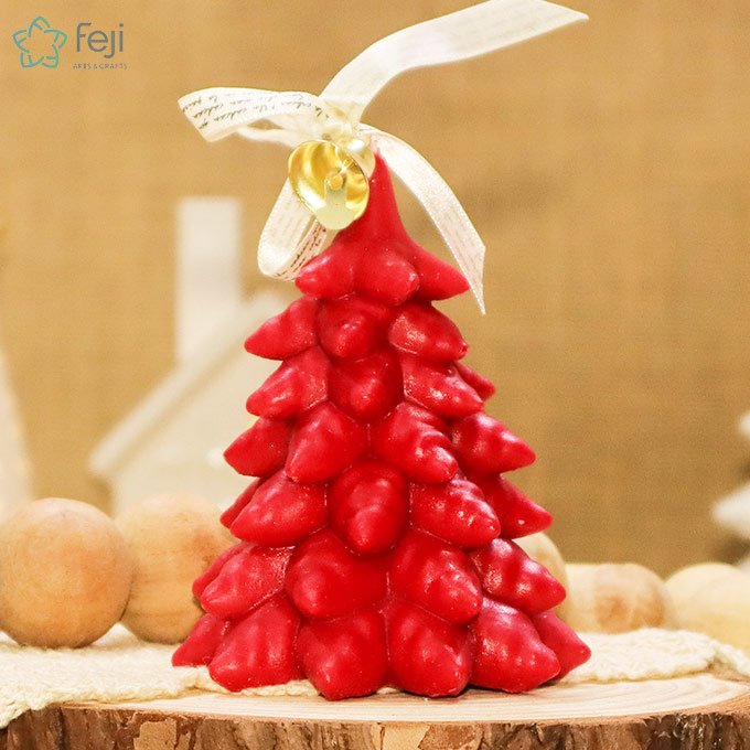 Xmas Red Tree Candle